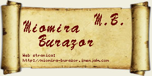 Miomira Burazor vizit kartica